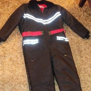 Vintage United Pioneer Black Snow Ski Snowboard Suit Unisex Medium M Excellent